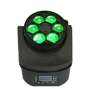 

6pcs Small BEE EYE Led light moving head beam 6x15w RGBW 4in1 b-eye moving head mini led beam light