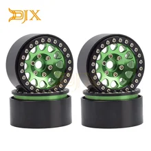 DJX – roues en aluminium de 1.9 pouces, 4 pièces, pour voiture à chenilles axiale 1/10 RC SCX10II Traxxax TRX4 TRX6 Tamiya D90 D110 CC01 TF2