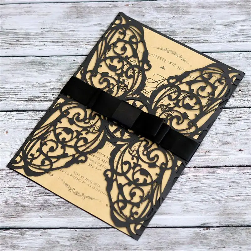  8 Sets Invitations Delicate Halloween Hollow out Eid Greeting Cards for Wedding Business Party - 4.00014E+12