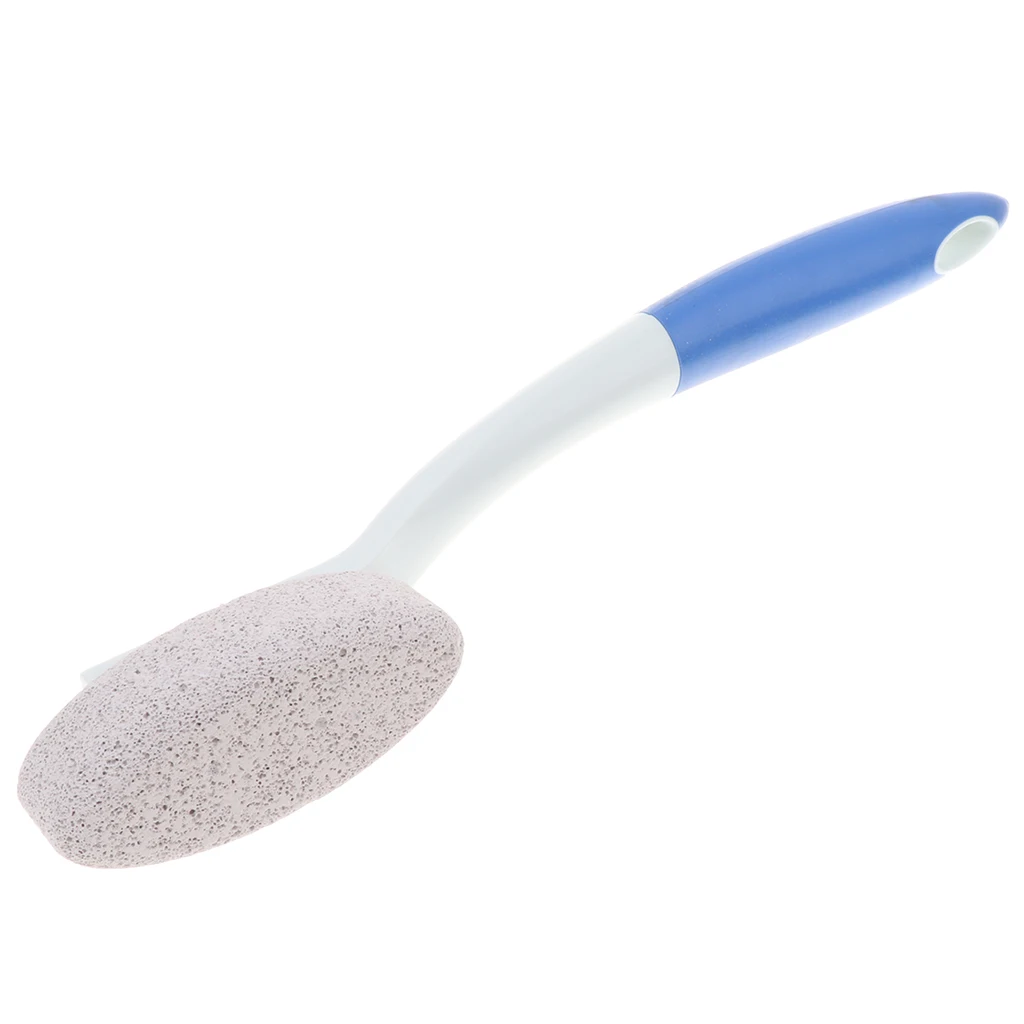 Foot Pumice Stone Brush with Long handle, Dead Skin Exfoliator Pedicures Calluses Remover Smoothen Foot Skin for Massage SPA