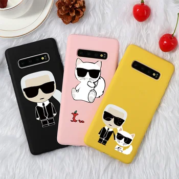

Famous Designer Cartoon Cat Case For Samsung Galaxy A71 A51 A50 A70 A10 A10e A30 A40 A20e S8 S10 S10e S9 S20 Ultra Plus TPU Case