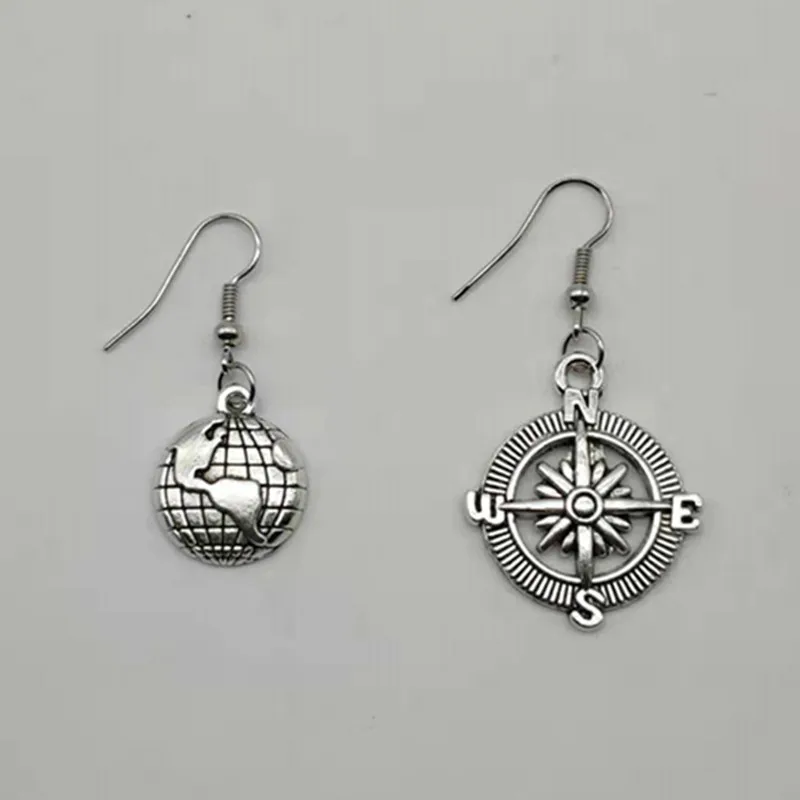 Новый Модный Милый самолет земля компас подвеска очаровательные серьги для