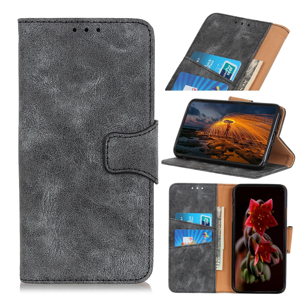 Чехол для Wiko Y80 Y60 в стиле ретро из искусственной кожи с откидной подставкой