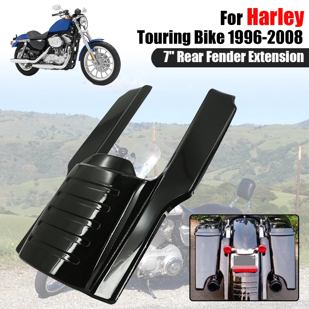 7" Rear Fender Extension Stretched Plastic For Harley Davidson Touring 1996-2008