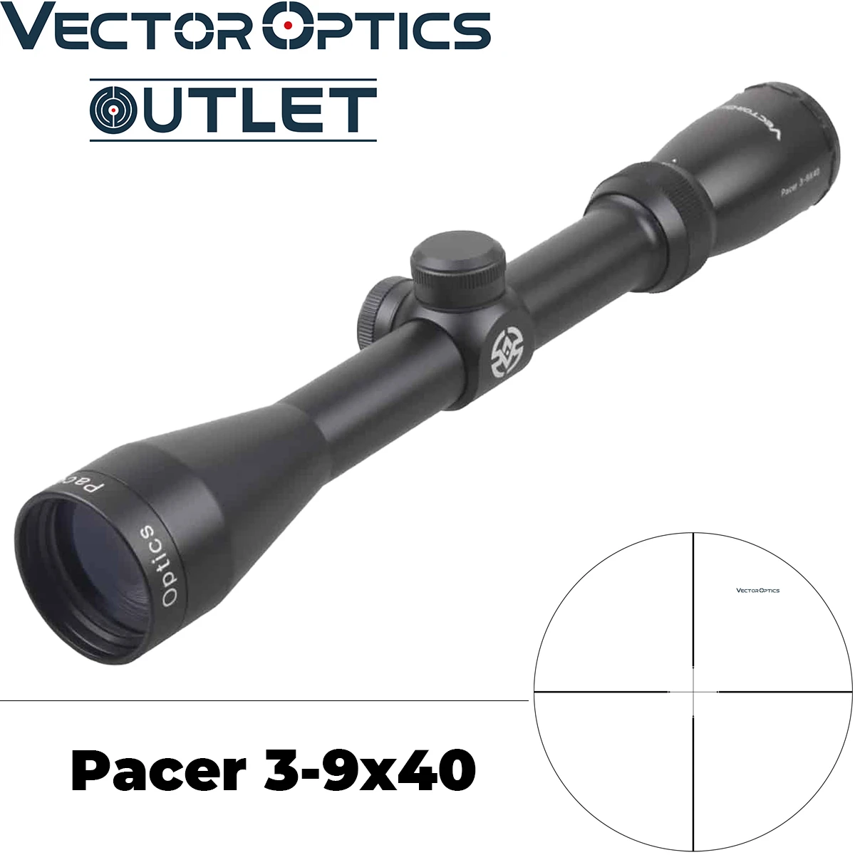 Векторная оптика Pacer 3-9x40 охотничий прицел 25,4 мм 1 дюймов винтовка ударопрочная 1/4 MOA Регулировка w/крепления