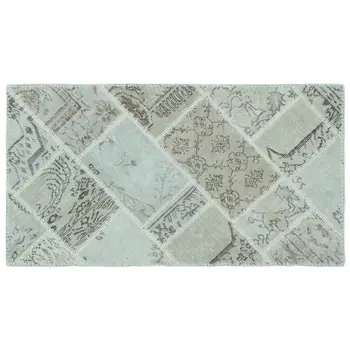 

Handmade Beige Vintage Overdyed Patchwork Area Rug 080x150 Cm-2'7''X4'11''