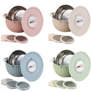 

Vegetable Cutter Kitchen Manual Food Processors Manual Slicer Fruit Cutter Potato Peeler Carrot Cheese Grater Wash Leaking Basin