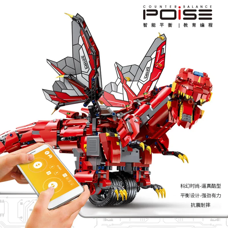 Форма King 13031 Eva RC автомобиль MOC Ninjagoes Динозавр Дракон рыцарь родстер мощность дистанционное управление Робот строительные блоки кирпичи игрушки - Цвет: 13031