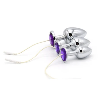 Electro Shock Butt Plug Metal Anal Beads Prostate Electrical Stimulation G Spot Medical Themed Therapy Massager Adult SM Sex Toy 3