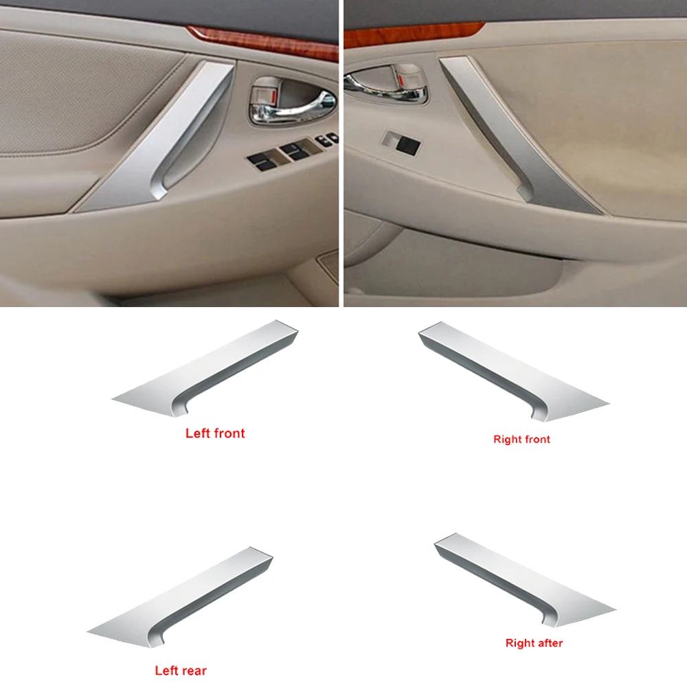 С двойной лентой дверные ручки крышки салона автомобиля отделка для Toyota Camry 2006-2011