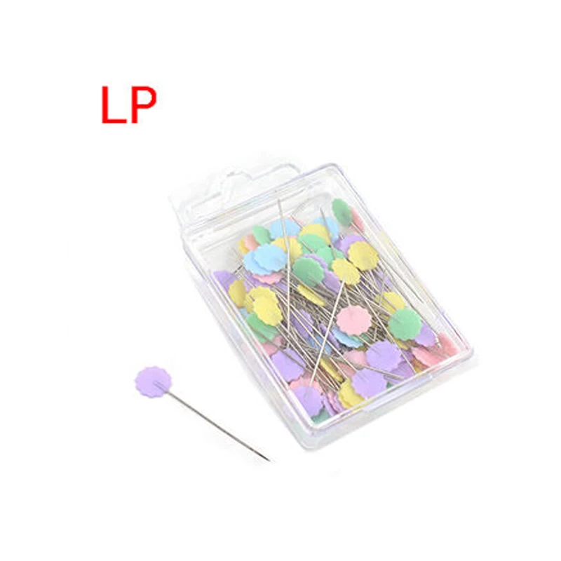 Style 1(100pcs) Лоскутный инструмент для вышивки цветок кнопка головы шпильки иглы для вышивания для DIY лоскутное инструмент Аксессуары для шитья - Цвет: Style 1(100pcs)