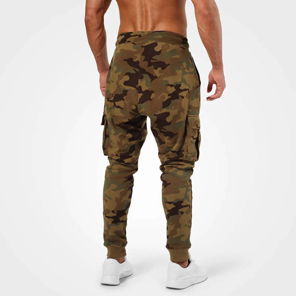 Sweatpants Men's Casual Jogger Pants Running Sweatpants Gym Fitness Workout Track pants Male Sports Cotton Camouflage Multi-pocket Trousers running track pants