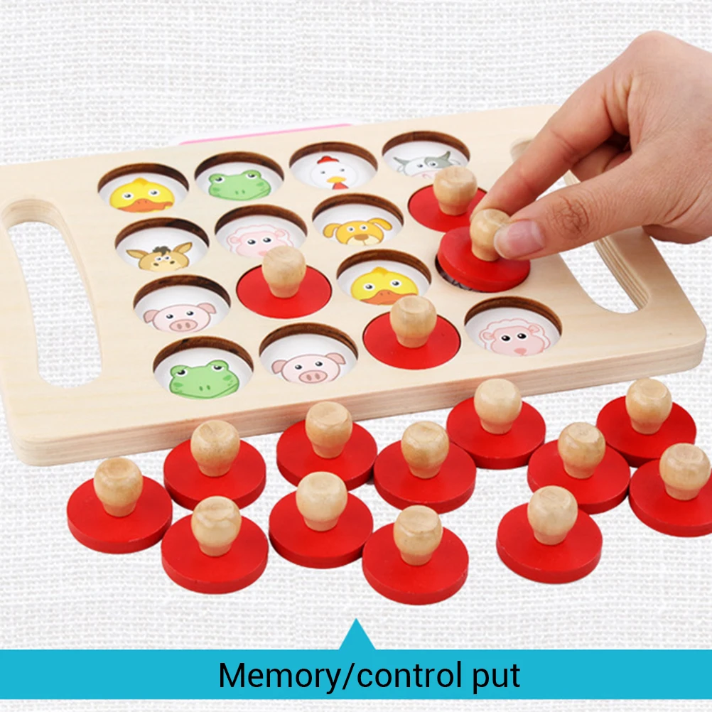 Children'S Memory With Object Chess Toy Wooden Matching Puzzle Game Early Education Puzzle Desktop Toys
