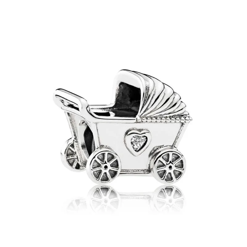 Authentic 925 Sterling Silver Bead Baby Pram Charm Fit Fashion Women Pandora Bracelet Bangle Gift DIY Jewelry | Украшения и