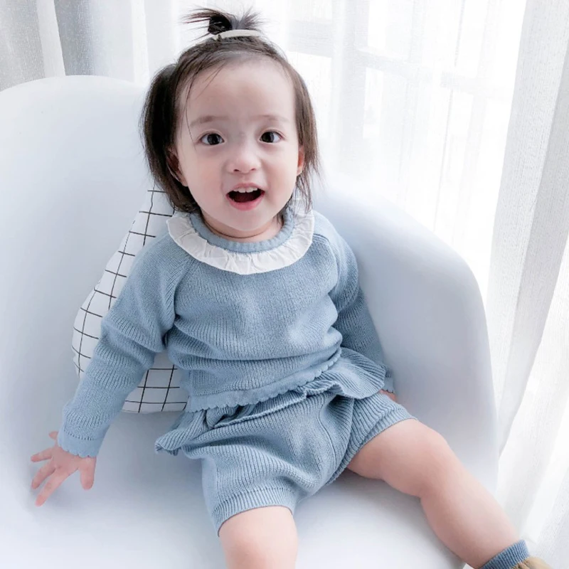 Коллекция 2019 года комплекты осенне-зимней одежды для малышей Кардиган маленьких