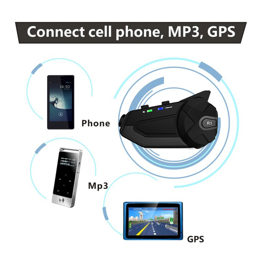 Беспроводная мотоциклетная гарнитура Bluetooth 4,1 Шлем Интерком долгое время ожидания удобное управление Bluetooth мотоциклетная гарнитура