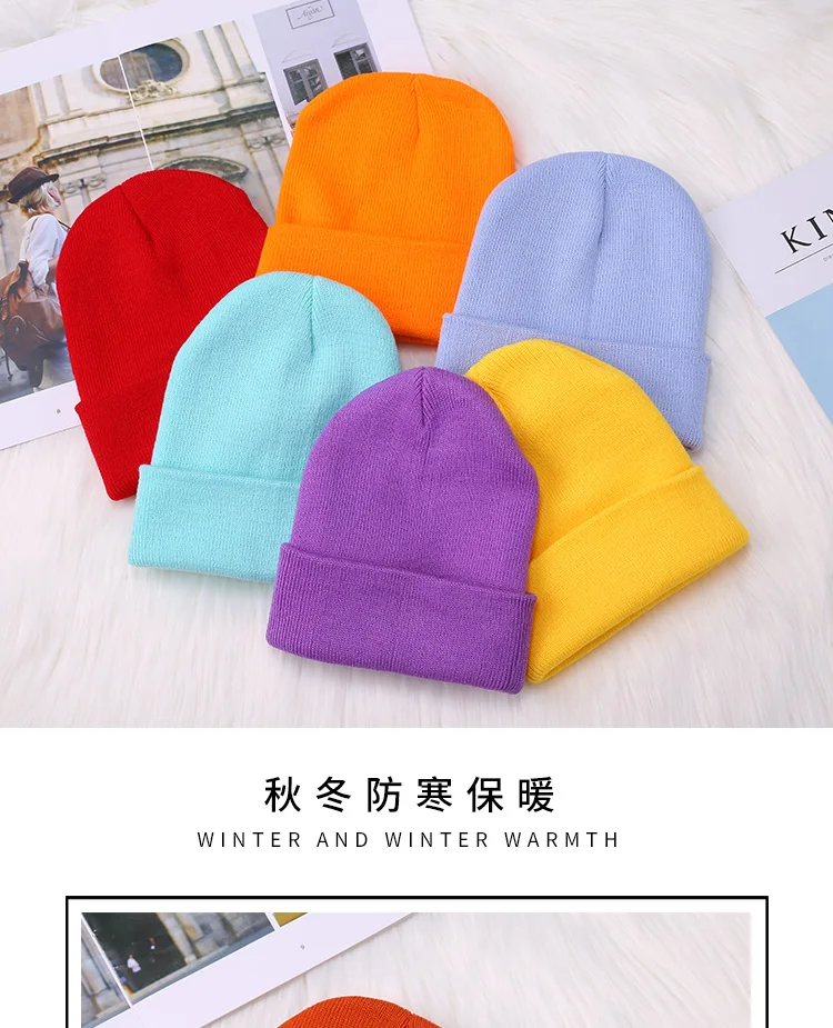 Skullies/женская вязаная зимняя теплая шапка для отдыха в Корейском стиле, яркие цвета, женские шапки Harjauku, модные мягкие шапки, шикарные
