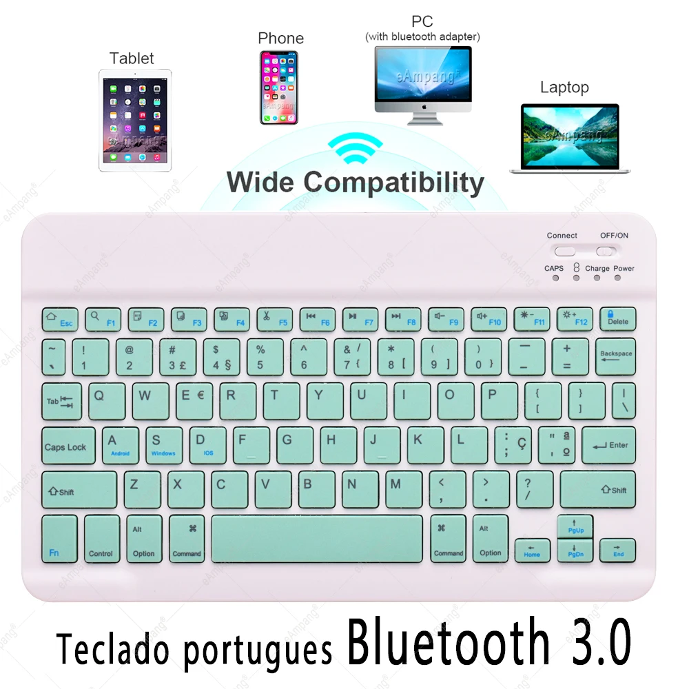 pc keyboard Arabic Hebrew Spanish Russian Korean Keyboard For Samsung Galaxy Tab S6 Lite A7 Xiaomi iPad Air Pro Windows PC Wireless keyboard best mechanical keyboard for office