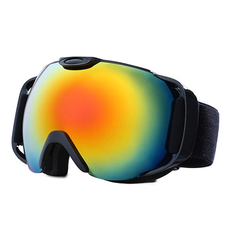 Winter Anti-fog HD Ski Glasses Outdoor Windproof UV Protection Snowboard Skiing Goggles Spherical Broad View Snowmobile Goggles - Цвет: Black Red