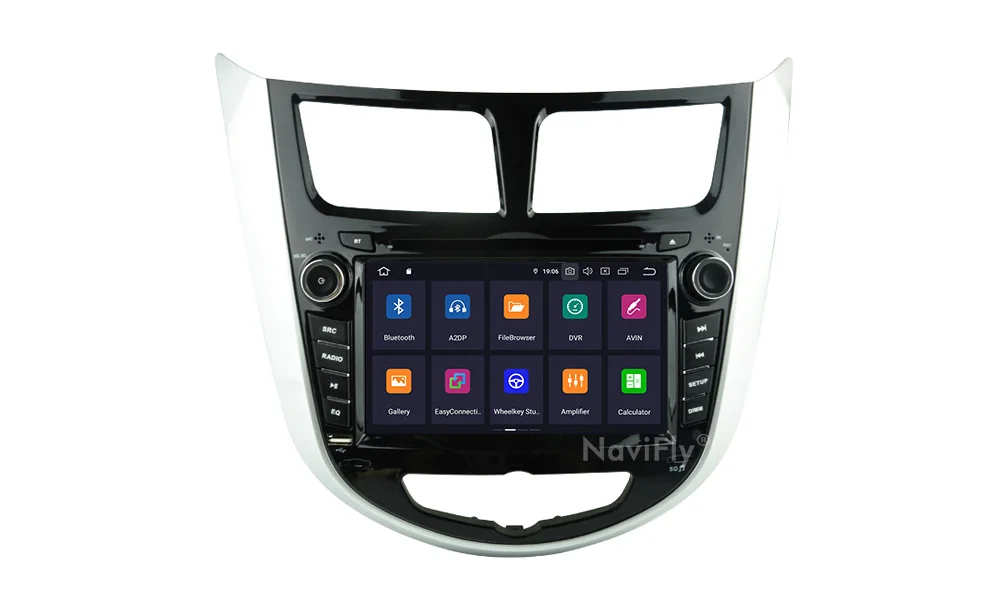 NaviFly Android 9,0 автомобильный мультимедийный плеер, автомобильный DVD для Hyundai Solaris Verna Accent 2010-, Автомобильный gps радио, видео навигация