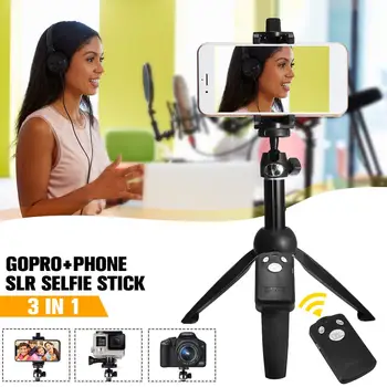 

Wireless bluetooth Selfie Stick Tripod Monopod for Gopro SLR Sport Camera for Smartphone Youtube Makeup Video Live Studio