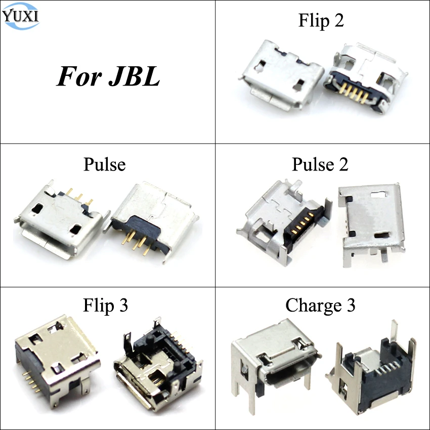 YuXi repuesto para Altavoz Bluetooth JBL Charge 3 Flip 3 2 Pulse 2, Micro USB, de carga, 2 uds.|Cables flexibles para teléfonos móviles| - AliExpress