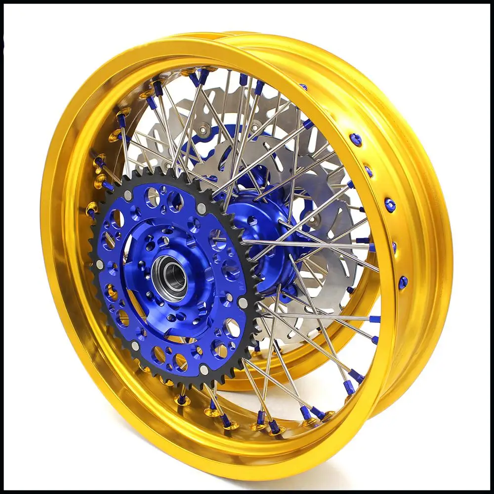 3 5/4 25 полные диски SUPERMOTO для SUZUKI DRZ400 00 04 DRZ400E 07 DRZ400S 05 18 передние 320 мм Золотые