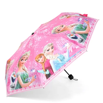 

Disney Cartoon Children's Umbrella Frozen elsa anna Sofia Princess Umbrella New Girls Student Kids Cute UV Protection Umbrella
