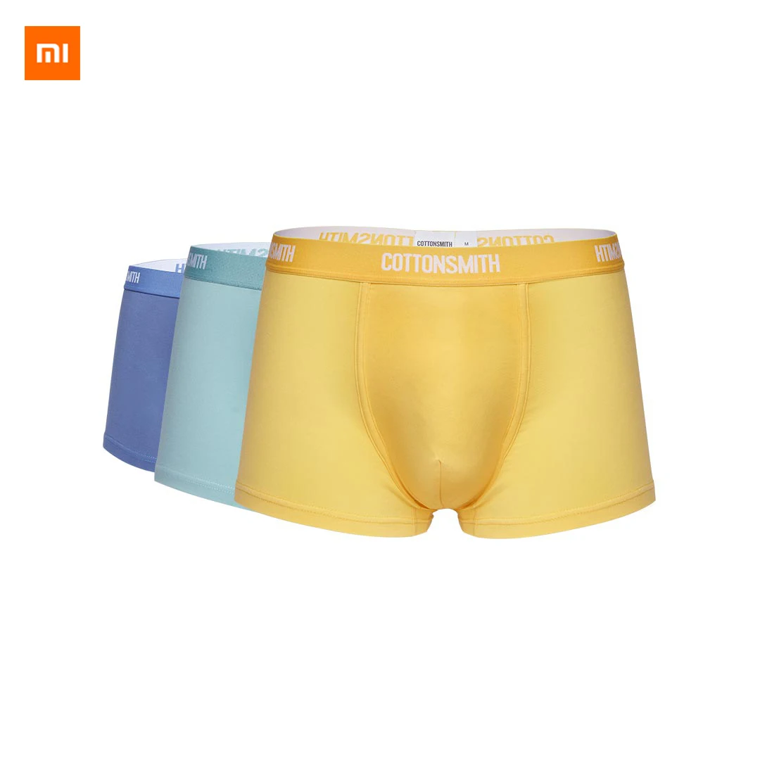 Xiaomi хлопковые мужские боксеры дышащие сухие удобные нижнее белье высокое качество хлопок быстровпитывающие трусики трусы - Цвет: M