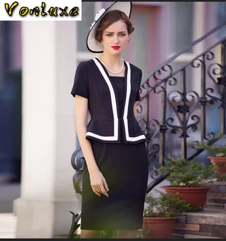 

Dress Office Lady Work Wear Pencil Dresses Women Slim Bodycon Vintage Elegant Formal Party Vestidos Short Sleeve Plus Size XXXL