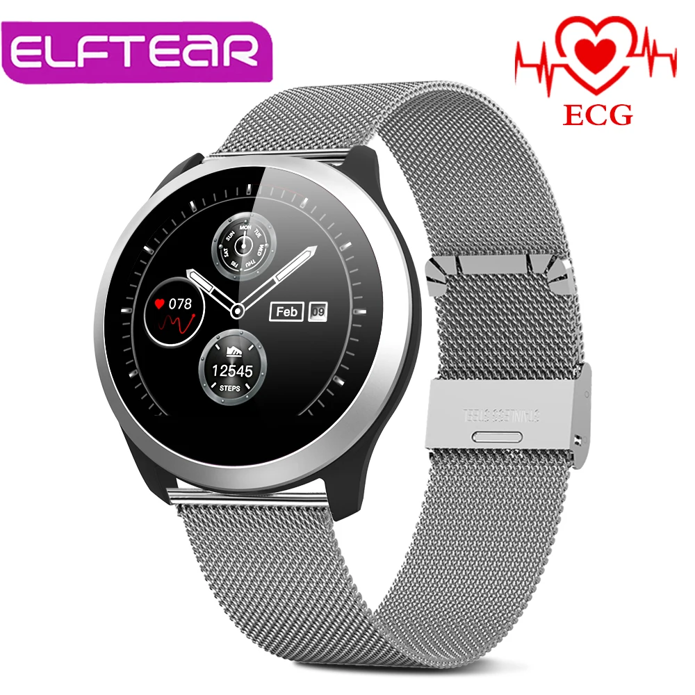Смарт-часы ELFTEAR Z03 для мужчин и женщин ЭКГ+ PPG мониторинг сердечного ритма в реальном времени IP68 Водонепроницаемые Mlti-спортивные режимы для IOS Andriod
