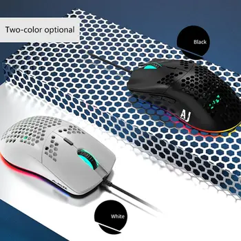 

AJ390 Light Weight Wired Mouse Hollow-out Gaming Mouce Mice 6 DPI Adjustable 7 Keys for Windows 2000/XP/Vista/7/8/10 Systems
