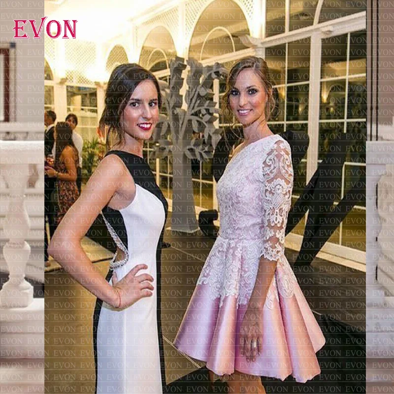 Vestidos de gala короткие кружевные атласные платья на одно плечо для выпускного вечера вечерние Vestidos de graduacion платье для выпускного вечера на заказ
