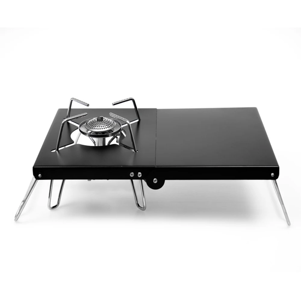 Outdoor Windproof Folding Stove Stand Cooking Bench Gas Burner Stove Station Table for Hiking Picnic Camping Equipment