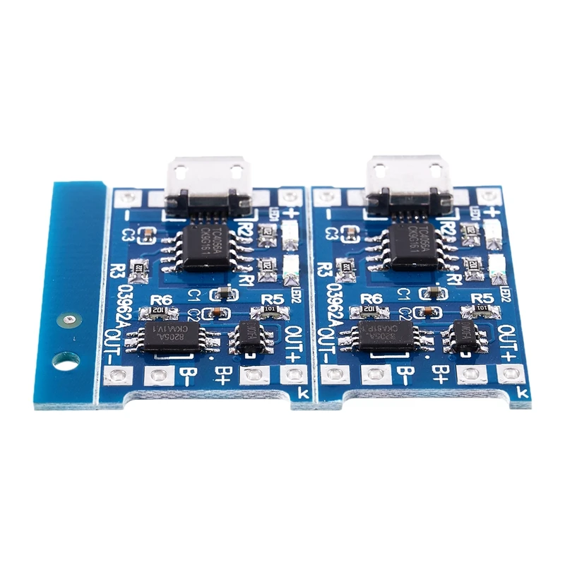 2 шт Синий 5V Micro USB 1A 18650 литиевая батарея зарядная плата