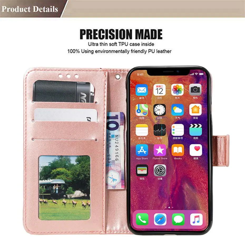 Кожаный чехол с 3D-принтом для iPhone 11 Pro Max Capa, чехол для iPhone 11 6 6s 7 8 Plus X XS XR XS Max, чехол-кошелек