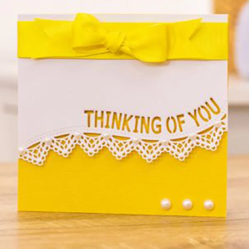 JC думая о вас металлический Трафаретный вырубной штамп для форма скрапбукинга