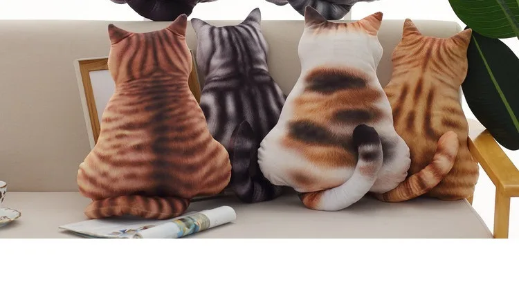 INS Creative Cute Shadow Cat Pillow Plush Toys Home Cushion Bedroom Decorations Sofa Gift Wholesale