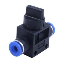 1/4 поворот синий черный пластик 6 мм шланг фитинг муфта шаровой клапан