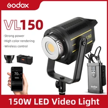 متوفر Godox VL150 VL 150 150 واط 5600 كيلو النسخة البيضاء LED الفيديو الضوئي الناتج المستمر بونز جبل إضاءة الاستوديو دعم التطبيق