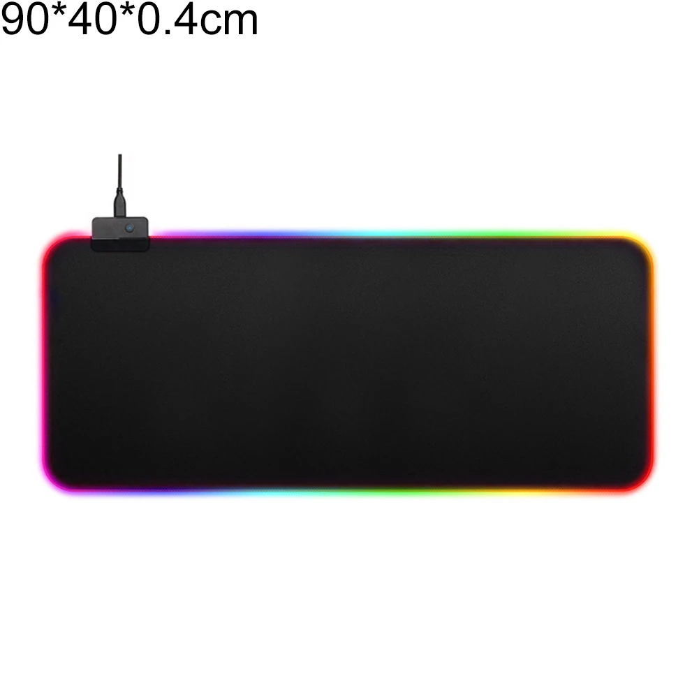 RGB светодиодный коврик для мыши большой коврик для мыши USB Проводное освещение игровой геймер игровые коврики и чехлы Нескользящие Красочные светящиеся для ПК коврик для мыши