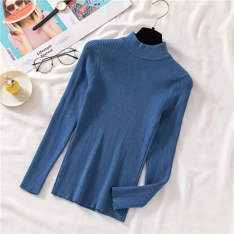 Ropa de invierno mujer 2019 Autumn Winter Women Sweaters and Pullovers Turtleneck truien dames maglioni donna