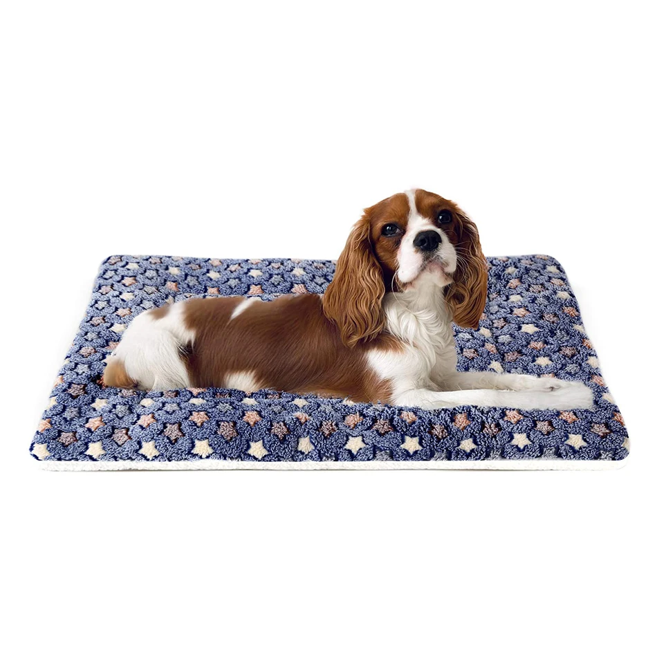 

Pet Bed with Cute Patterns Soft ,Double Sided Fleece Crate Mat,Machine Washable for Puppy Dog Cat Pets,Keep Warm Sleeping Cover