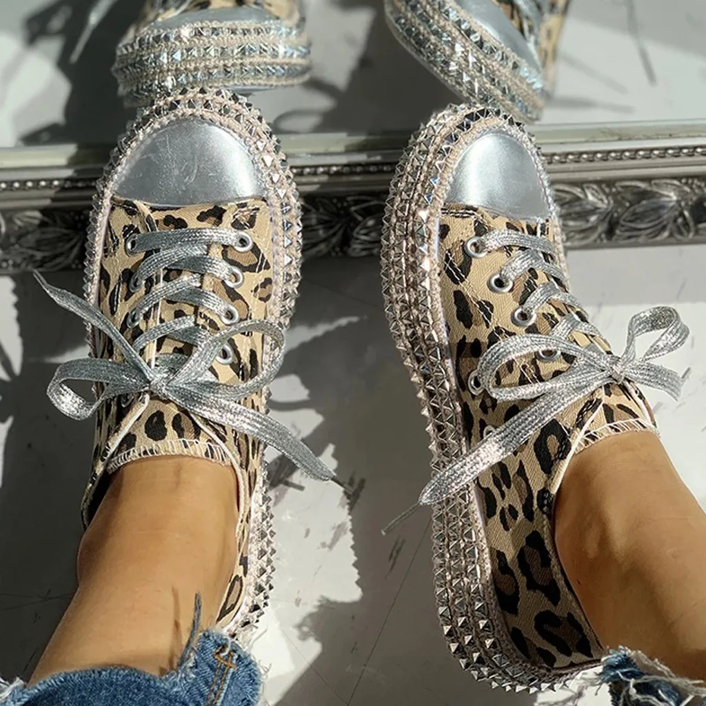 Casual Leopard Hemp Rope Sneaker Woman Shoes Thick Bottom Canvas Sneaker For Woman Non-slip Breathable Sneaker Zapatos De Mujer