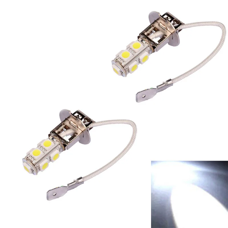 2 unids/set luz del coche H3 LED de alta potencia LED Luz de niebla luz de día bombilla 5500K-6500K Super brillante LED Auto bombilla