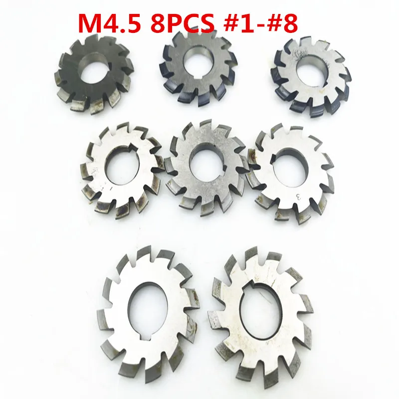 

Module 4.5 M4.5 PA20 Degrees Bore 27mm #1-8 HSS Involute Gear Milling Cutter High Speed Steel Milling Cutter Gear Cutting Tools