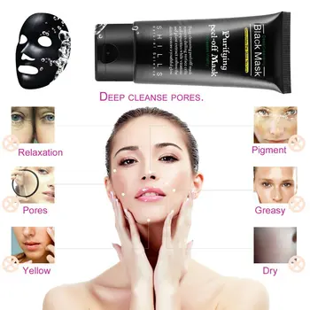 

Black Mask Peel Off Purifying Blackhead Activated Charcoal Minerals Mask Deep Cleansing Easy to Pull Out Stubborn Blackheads