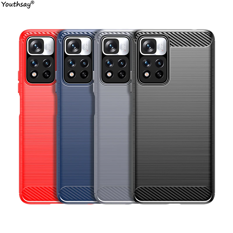 

Силиконовый чехол из углеродного волокна для Xiaomi POCO M4 Pro, резиновый матовый чехол из ТПУ, резиновый чехол для POCO M4 Pro X4 Pro 5G X3 GT M3 GT, чехол