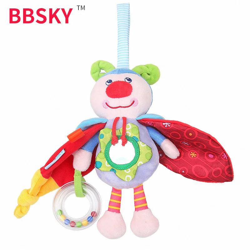 Cute Baby Toys Insect Doll Pendant Baby Stuffed Toy Multi-functional Bed Hanging Toy