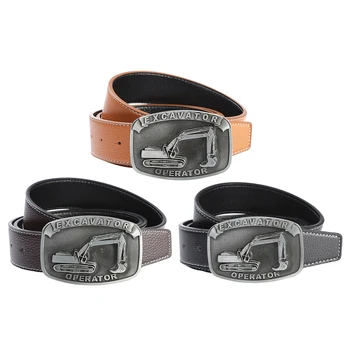 

Male Cowboy Rodeo Leather Belt Indian Waistband Belt Buckle Jeans Accessory